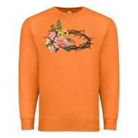 Carrot Crown of thorns floral Easter Premium Sweatshirt - CowGirlArtShop