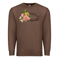 Chestnut Crown of thorns floral Easter Premium Sweatshirt - CowGirlArtShop