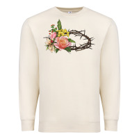 Sandshell Crown of thorns floral Easter Premium Sweatshirt - CowGirlArtShop