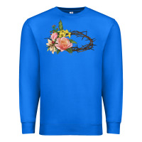 True Royal Crown of thorns floral Easter Premium Sweatshirt - CowGirlArtShop