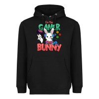 Black I'm the game Bunny Easter day Heavyweight Hoodie - HowdyJamesFarm