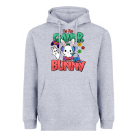 Heather Grey I'm the game Bunny Easter day Heavyweight Hoodie - HowdyJamesFarm