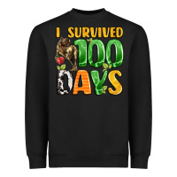 Black dinosaur 100day celebration Heavyweight Sweatshirt - LillyAllenDesigns