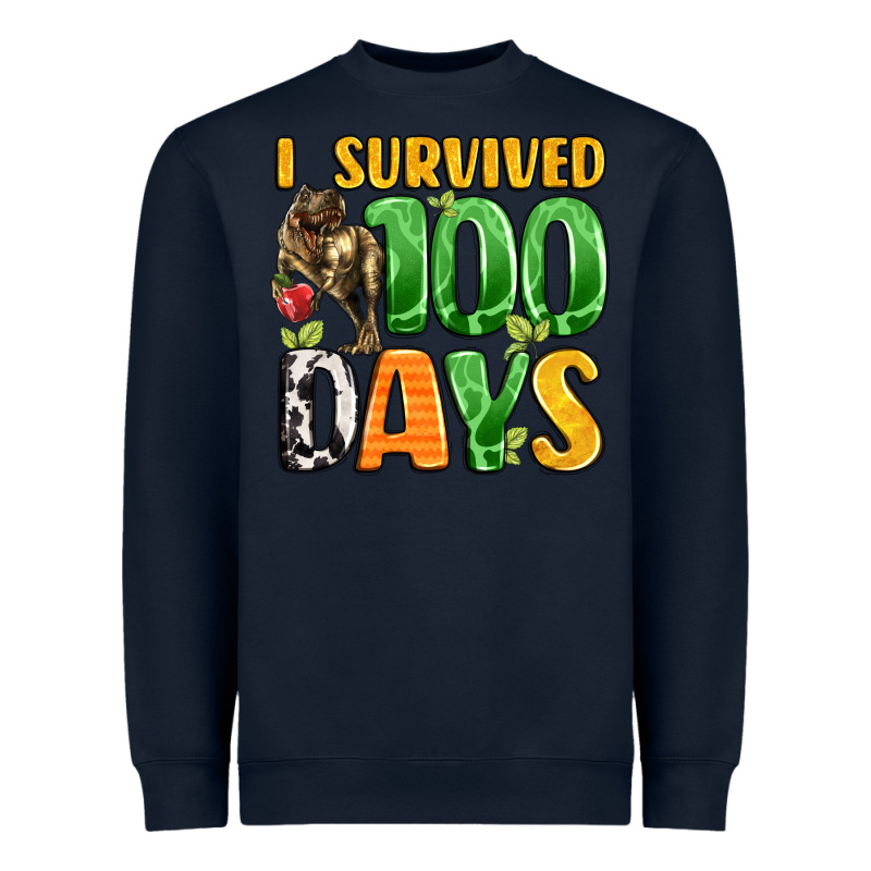Dinosaur 100day Celebration Heavyweight Sweatshirt by LillyAllenDesigns | Teevron