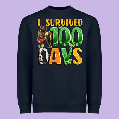 Dinosaur 100day Celebration Heavyweight Sweatshirt Designed By Lillyallendesigns
