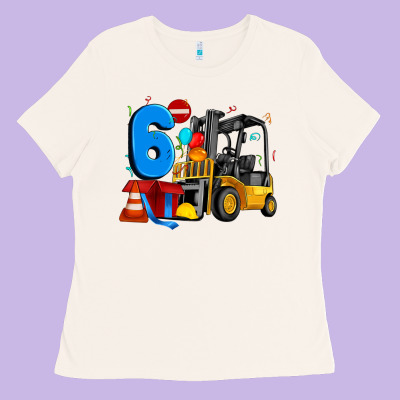 Forklift Birthday Six Ladies Tee Designed By Artiststas