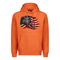 Carrot skull with american flag 4th of july Premium Hoodie - CowGirlArtShop