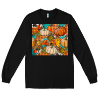 Black fall pumpkin tumbler Long Sleeve Tee - BundleAndBundleShop