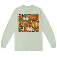 Matcha fall pumpkin tumbler Long Sleeve Tee - BundleAndBundleShop