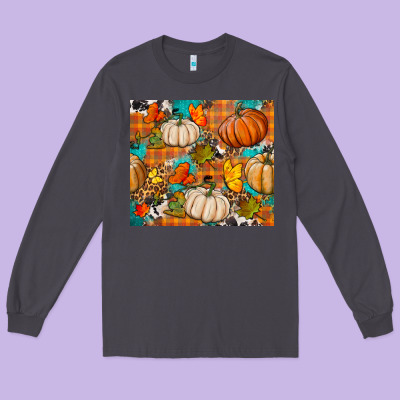 Fall Pumpkin Tumbler Long Sleeve Tee Designed By Bundleandbundleshop