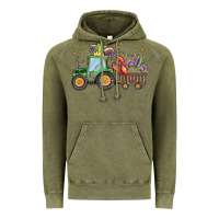 Vintage Olive mardi gras tractor Vintage Hoodie - MaliasSmallBusiness