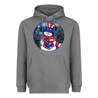 Storm Patriotic snowman ornament 4th of july Heavyweight Hoodie - HowdyJamesFarm