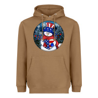 Toasted Coconut Patriotic snowman ornament 4th of july Heavyweight Hoodie - HowdyJamesFarm