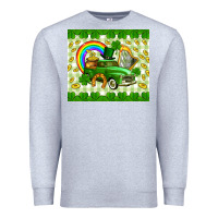 Heather Grey St. Patrick's truck Premium Sweatshirt - CowGirlArtShop