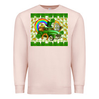 Pale Pink St. Patrick's truck Premium Sweatshirt - CowGirlArtShop