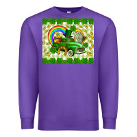 Purple St. Patrick's truck Premium Sweatshirt - CowGirlArtShop