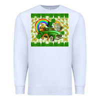 White St. Patrick's truck Premium Sweatshirt - CowGirlArtShop