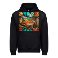 Black western thanksgiving seamless pattern Urban Hoodie - BundleAndBundleShop