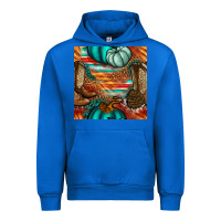 Cobalt western thanksgiving seamless pattern Urban Hoodie - BundleAndBundleShop