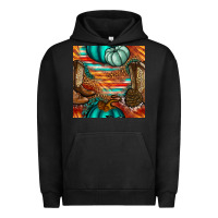 Pigment Black western thanksgiving seamless pattern Urban Hoodie - BundleAndBundleShop