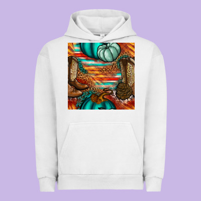 Western Thanksgiving Seamless Pattern Urban Hoodie Designed By Bundleandbundleshop