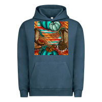 Pigment Midnight Navy western thanksgiving seamless pattern Urban Hoodie - BundleAndBundleShop