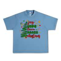 Pebble Blue joy hope love peace christmas Urban Heavy Tee - MaliasSmallBusiness