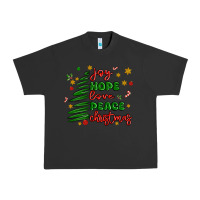 Pigment Black joy hope love peace christmas Urban Heavy Tee - MaliasSmallBusiness