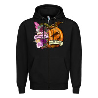 Black Sorta sweet sorta spooky Zipper Hoodie - NancyCooperArtShop