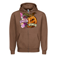Chestnut Sorta sweet sorta spooky Zipper Hoodie - NancyCooperArtShop