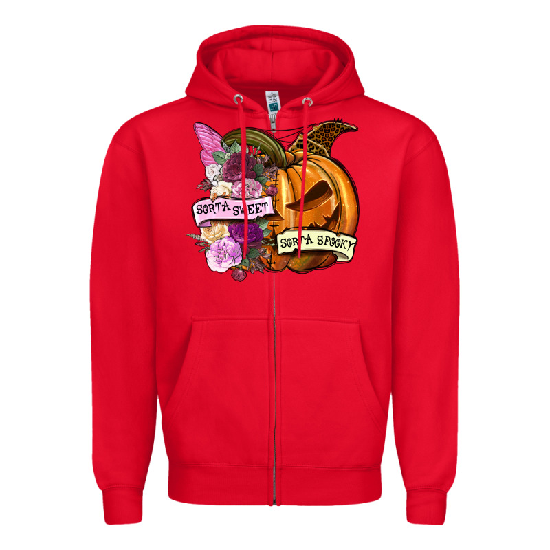 Sorta Sweet Sorta Spooky Zipper Hoodie by NancyCooperArtShop | Teevron