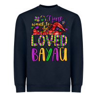 Navy i just want to be loved bayau Heavyweight Sweatshirt - LillyAllenDesigns