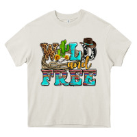 Cream wild and free with cactus Heavy Core Tee - AdoDesignShop