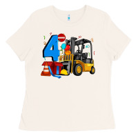 Bone forklift birthday four Ladies Tee - Artiststas