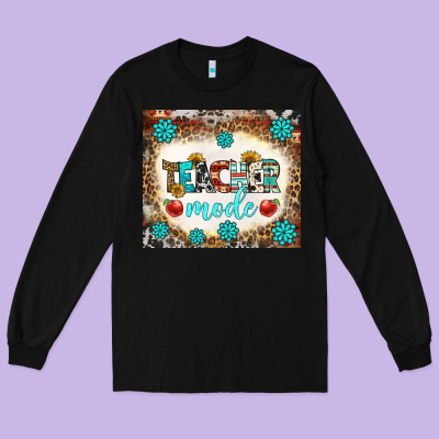 Teacher Mode Tumbler Long Sleeve Tee Designed By Bundleandbundleshop