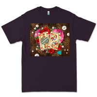 Plum playing cards and pearls Premium Tee - AdoDesignShop