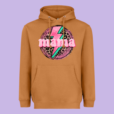 Mama Leopard Background Mother's Day Heavyweight Hoodie Designed By Cowgirlartshop