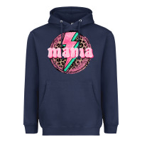 Navy Mama leopard background Mother's Day Heavyweight Hoodie - CowGirlArtShop