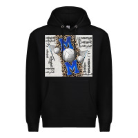 Black volleyball mom blue mother's day Premium Hoodie - CowGirlArtShop