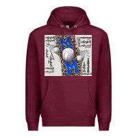 Burgundy volleyball mom blue mother's day Premium Hoodie - CowGirlArtShop