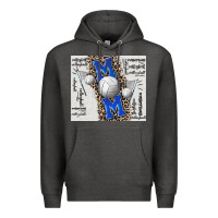 Charcoal Heather volleyball mom blue mother's day Premium Hoodie - CowGirlArtShop