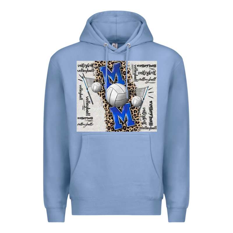 Volleyball Mom Blue Mother's Day Premium Hoodie by CowGirlArtShop | Teevron