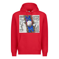Red volleyball mom blue mother's day Premium Hoodie - CowGirlArtShop