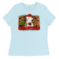 Baby Blue merry christmas Ladies Tee - JahusDesignShop