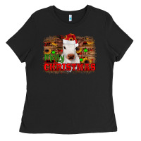 Black merry christmas Ladies Tee - JahusDesignShop