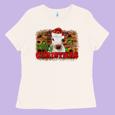 Merry Christmas Ladies Tee Designed By Jahusdesignshop