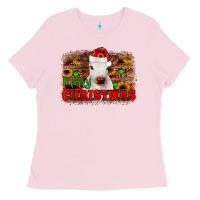Bubblegum Pink merry christmas Ladies Tee - JahusDesignShop