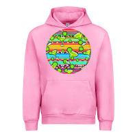 Fuchsia Pink hispanic heritage month round earrings 3 Urban Hoodie - BundleAndBundleShop