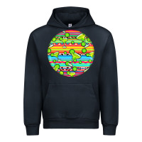 Navy hispanic heritage month round earrings 3 Urban Hoodie - BundleAndBundleShop