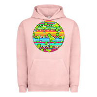 Pigment Salmon hispanic heritage month round earrings 3 Urban Hoodie - BundleAndBundleShop